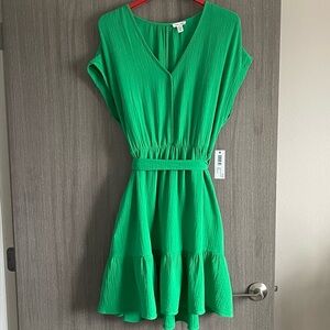 NWT Tribal Cap Sleeve Dress - Sea Green Gauze Cotton & Pockets - Size XL